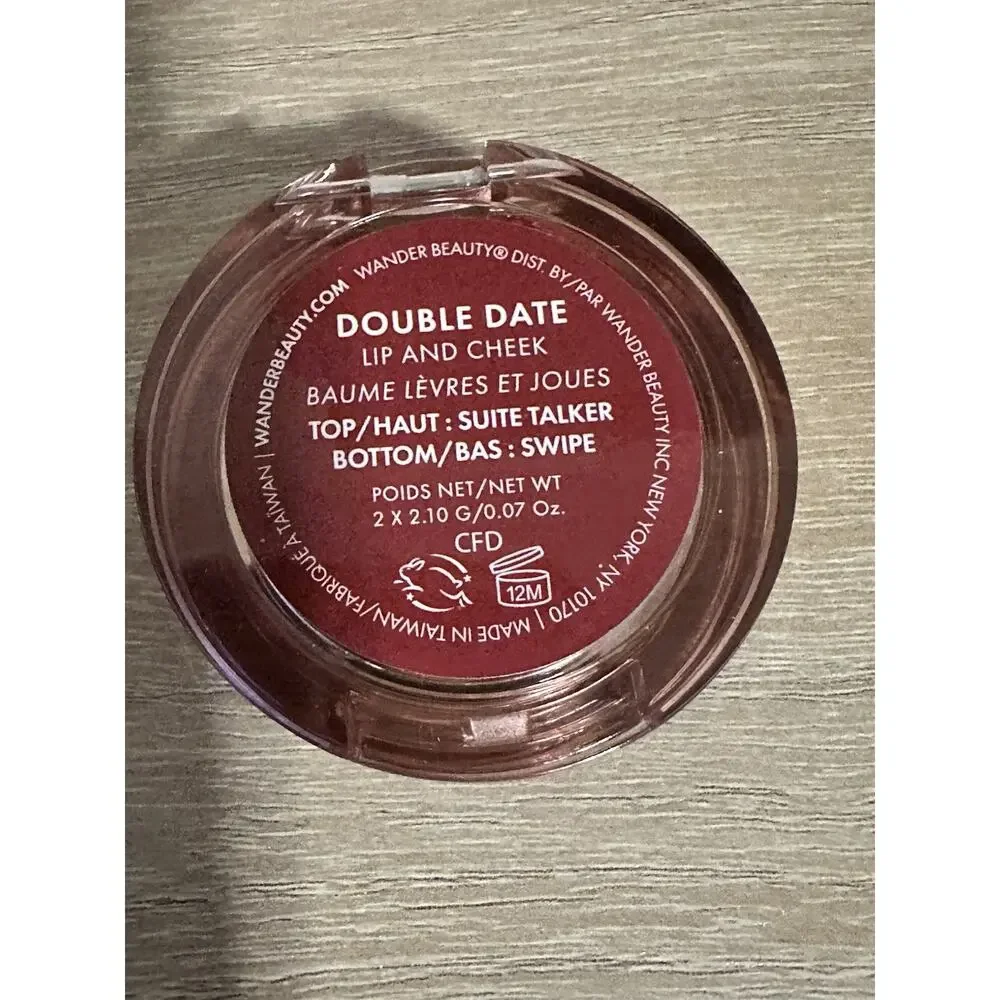 Wander Beauty Double Date Lip & Cheek Cream Blush Balm New In Box